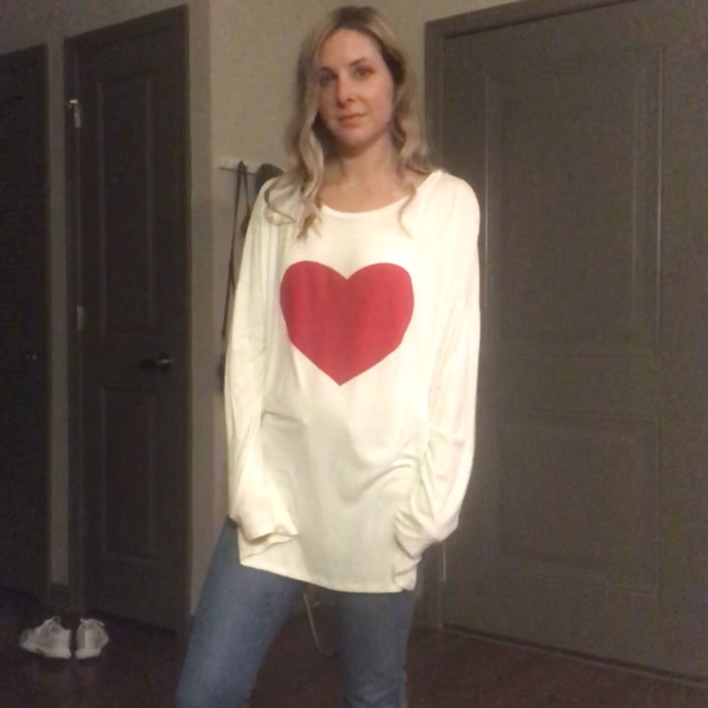 Long sleeved heart shirt